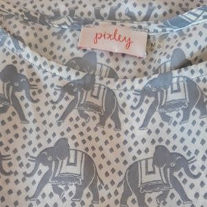 PIXLEY Stitch Fix Elephant Blouse M